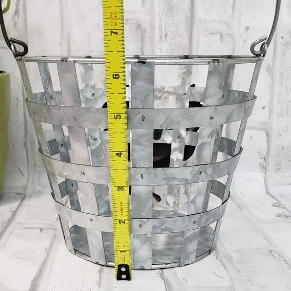 Rooster Galvanized Metal Planter Basket - Picture 7 of 7